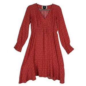 Maeve Red Long Sleeve A-Line Dress